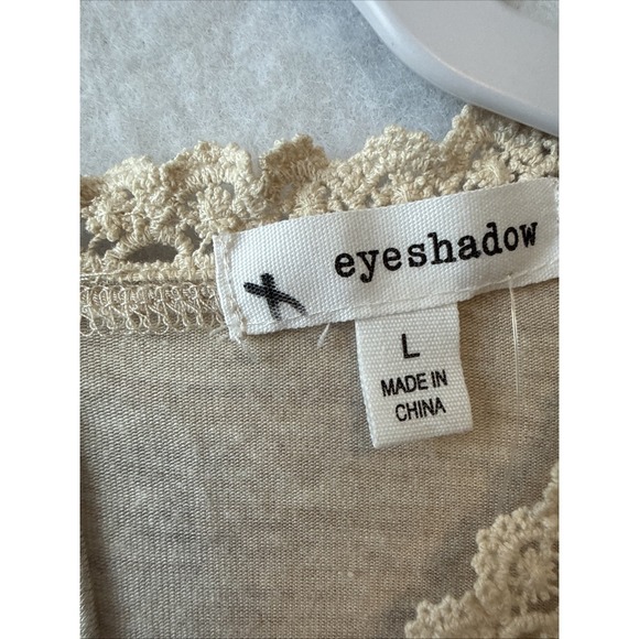 NWT Romantic Boho Sheer Mesh Crochet Lace Long Sleeve Blouse L Renaissance Fairy - Picture 5 of 11